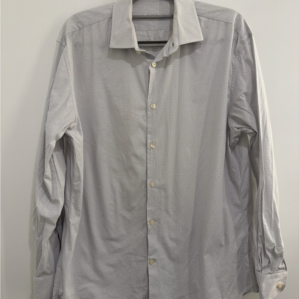 Saks Fifth Avenue Light Gray Dress Shirt